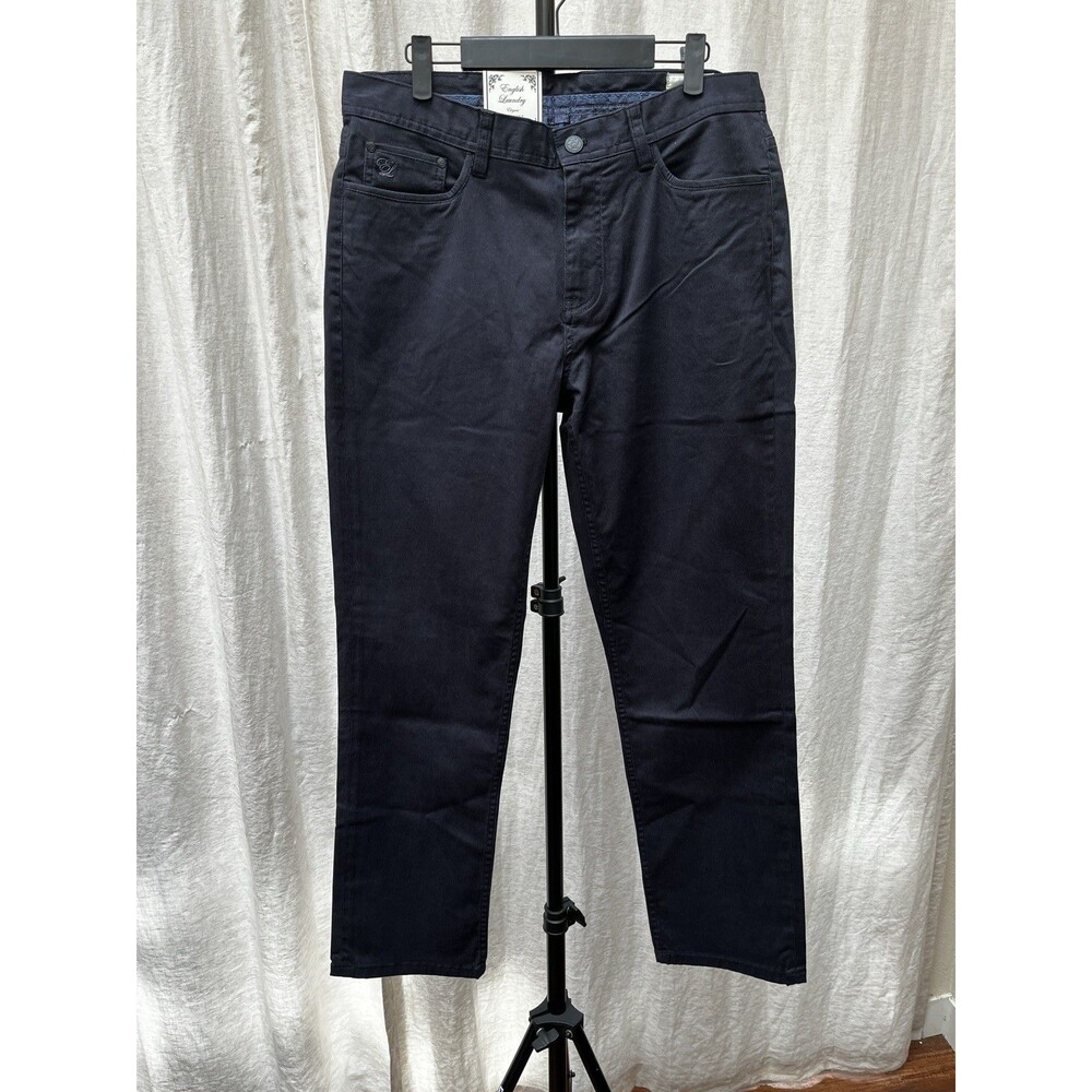 English Laundry Men's 5-Pocket Straight Leg Navy Pants Size 32x30